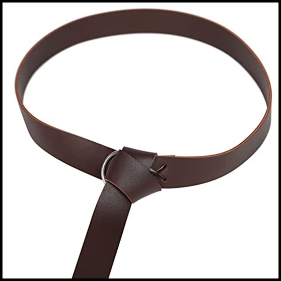 PU Leather Medieval Belt with Steel O-Ring, Renaissance Costume Accessory main image 6